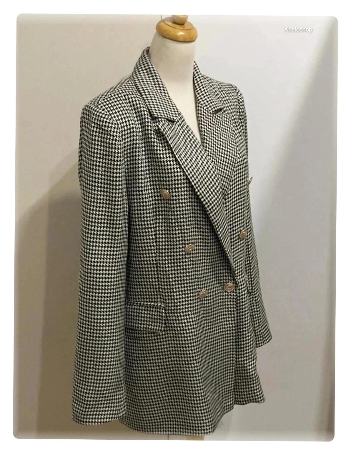Jaqueta Vintage Blazer Lefties xadrez cinza Tamanho L – photo 5